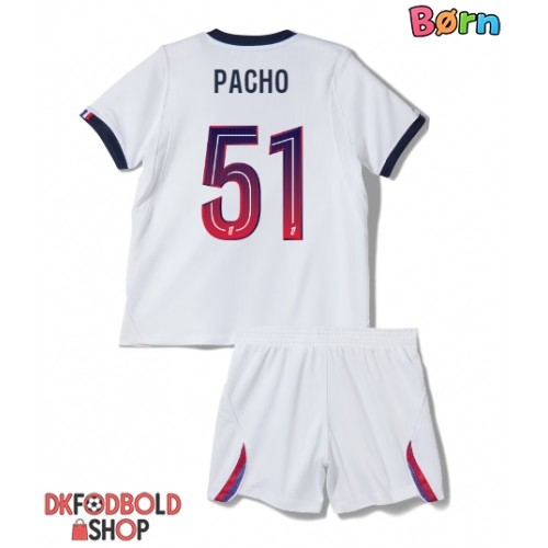 Paris Saint-Germain Willian Pacho #51 Udebanesæt Børn 2026-27 Kort ærmer (+ korte bukser)